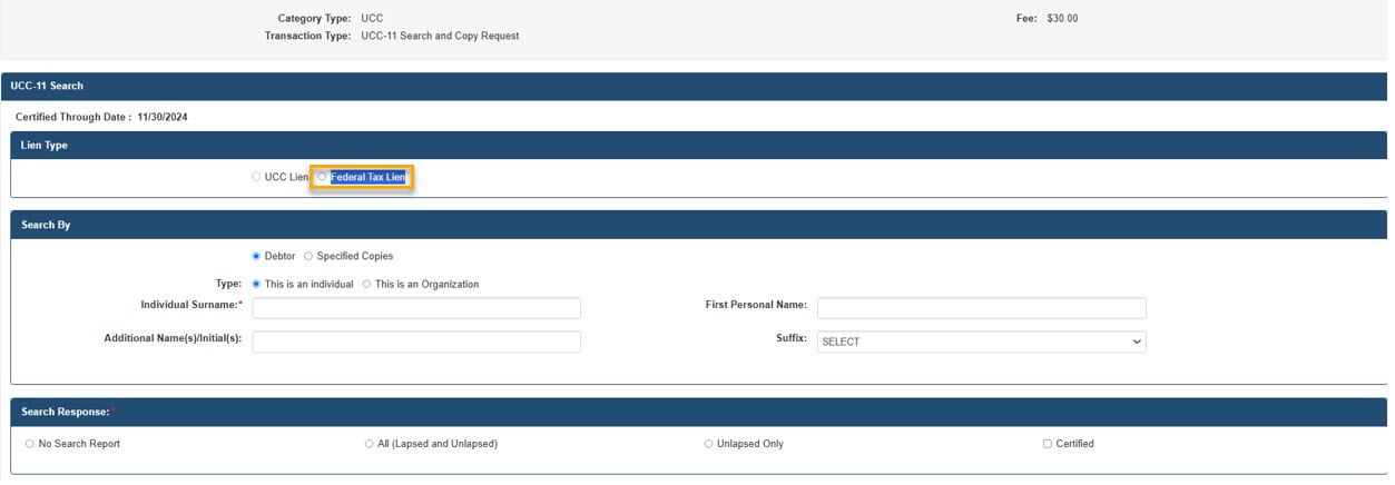 UCC Federal Lien